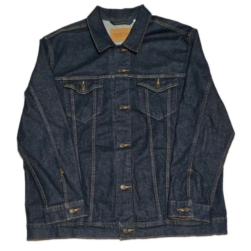 Levi Strauss & Co Signature Denim Trucker Jacket Size 2XL Dark Blue